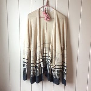 Margaret O'Leary Linen Tan Long Cardigan Sweater 1